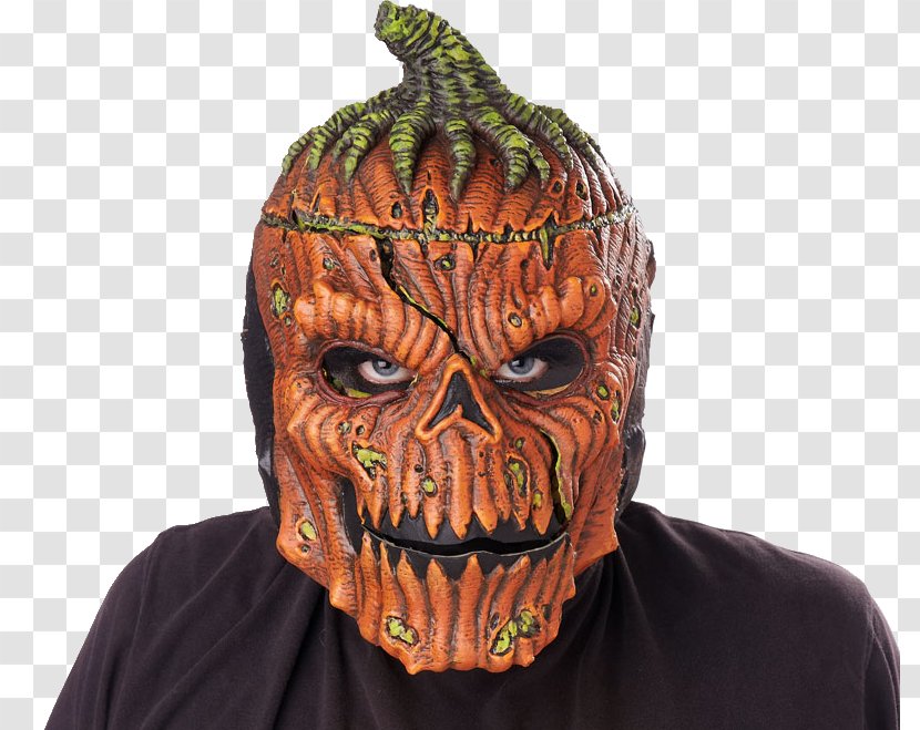 Mask Pumpkin Halloween Costume Jack-o'-lantern - Orange Transparent PNG