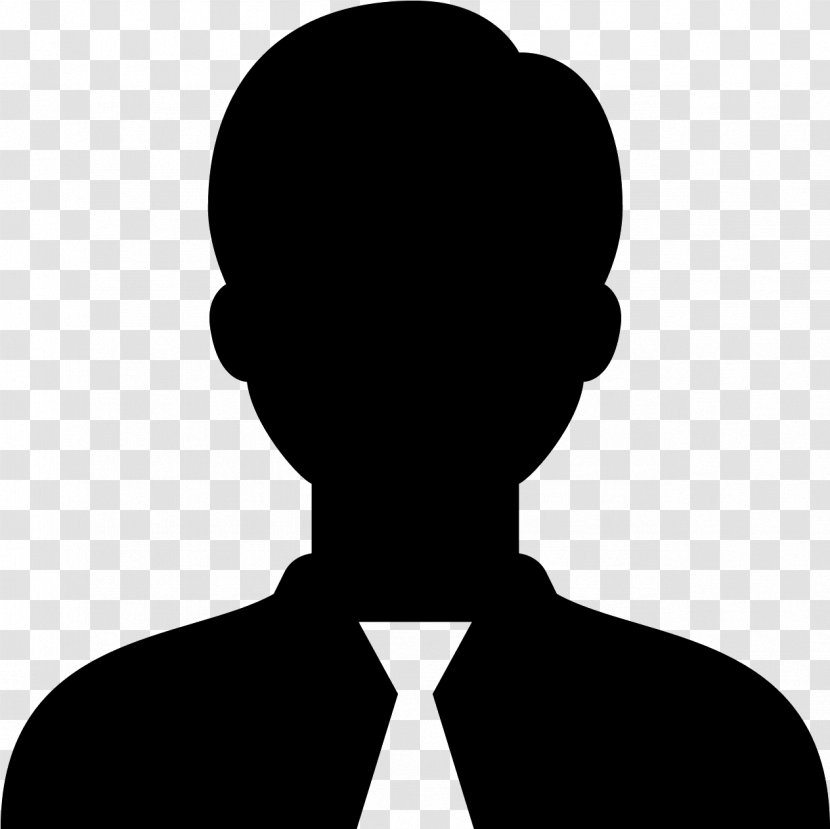 Face Head Neck Chin Silhouette - Male - Blackandwhite Gentleman Transparent PNG