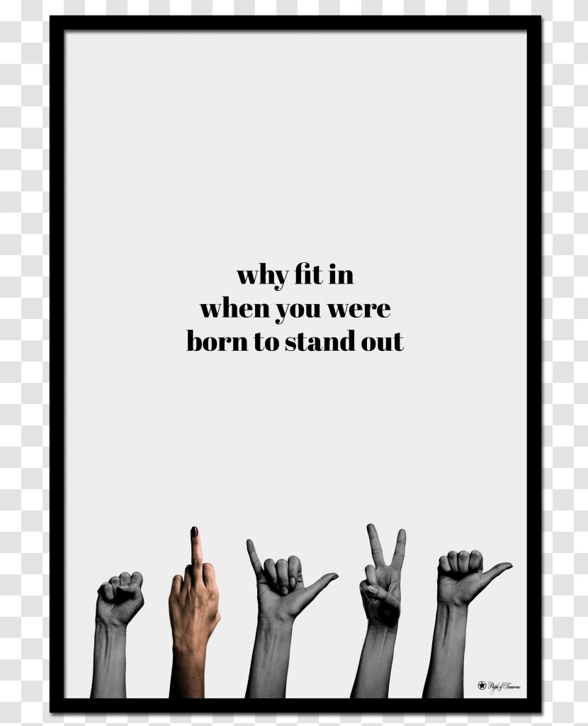 Paper Typography Poster Printing Font - Gesture - Stand Out Transparent PNG