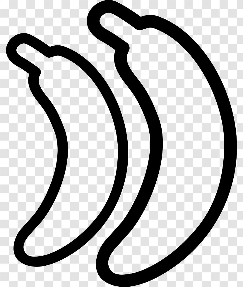 Banana - Black And White - Resource Transparent PNG