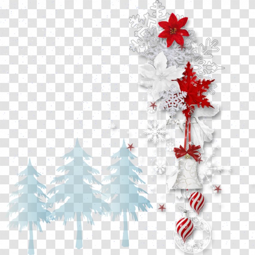 Christmas Clip Art - Tree - Snow White Bells Pine Transparent PNG