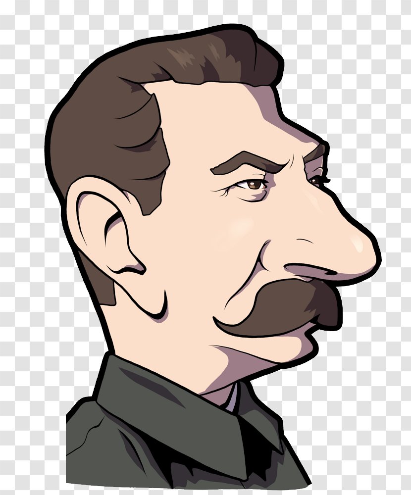 Editorial Cartoon Drawing Caricature - Facial Expression - Stalin Transparent PNG