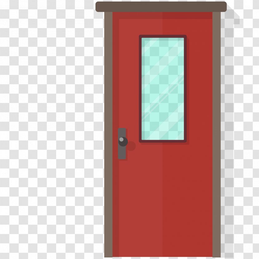 Red Flat Design Designer - Doors Transparent PNG