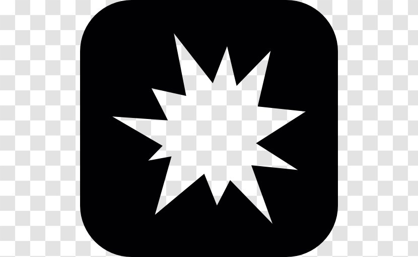 Shape Star Square Polygon - Black And White - Color Explosion Transparent PNG
