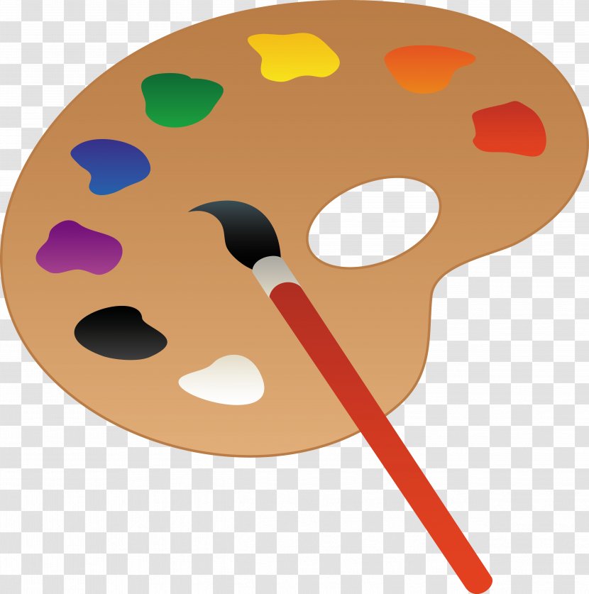 Palette Oil Paint Painting Clip Art - Brush - Cartoon Cliparts Transparent PNG