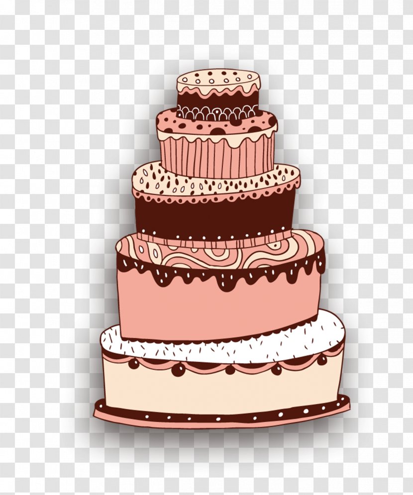 Layer Cake Birthday Cupcake Wedding - Whipped Cream - Cartoon Transparent PNG