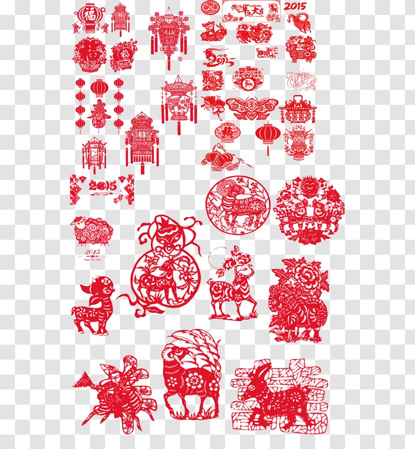 Paper-cut Material - Silhouette - Chinese New Year Transparent PNG