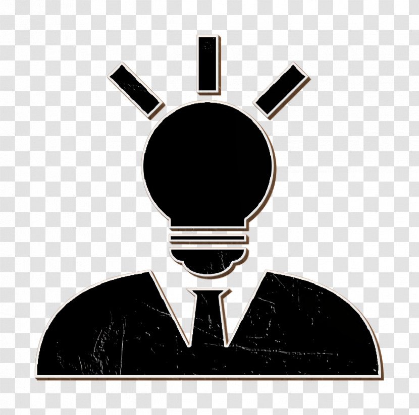 Creative Man With Lightbulb Head Icon People Icon Idea Icon Transparent PNG
