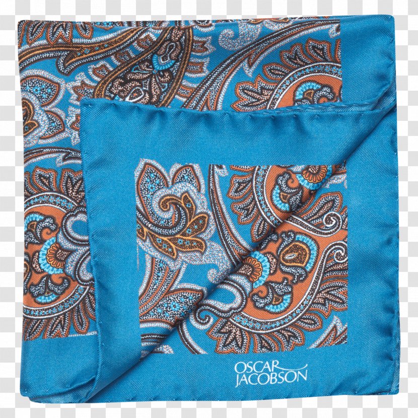 Paisley Silk Turquoise - Aqua - Handkerchief Transparent PNG