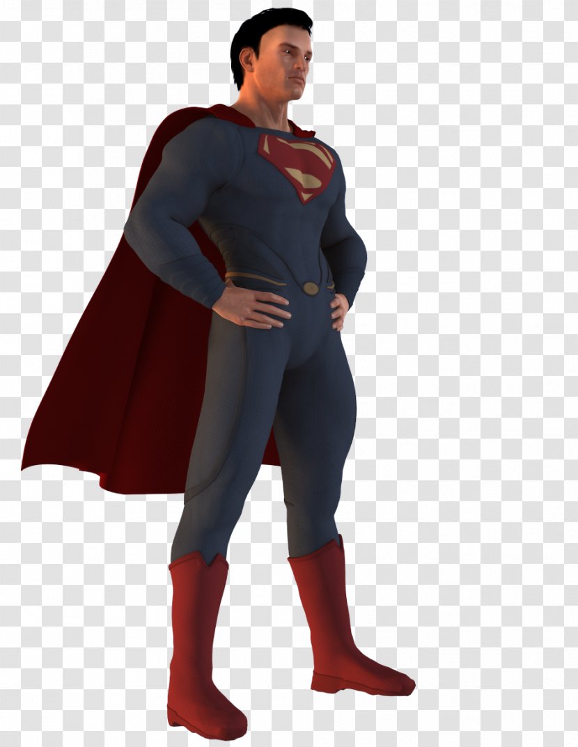 Shoulder Costume Electric Blue - Tights - MAN OF STEEL Transparent PNG