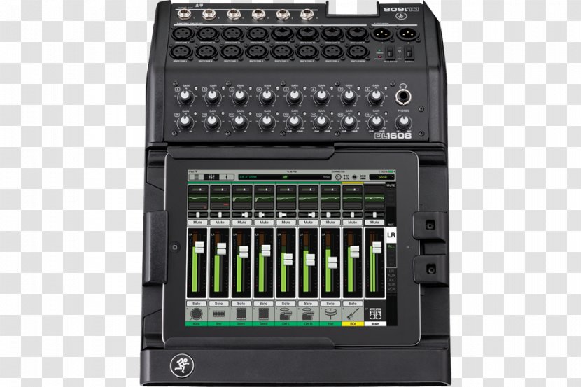 Mackie DL1608 Audio Mixers Digital Mixing Console DL806 - Electronic Component - Bouzouki Transparent PNG