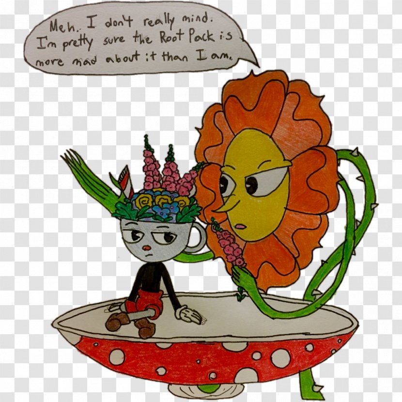 Cuphead Drawing DeviantArt - Drink - Flower Transparent PNG