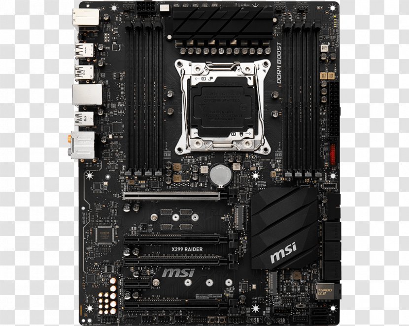 LGA 2066 Intel X299 Mainboard MSI Base Form Factor Motherboard Land Grid Array - Computer Cooling Transparent PNG