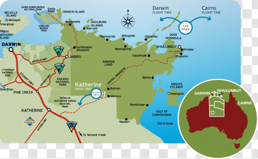 Nhulunbuy East Arnhem Region Yirrkala Map - Australia Transparent PNG
