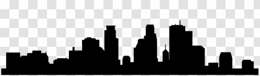 Minneapolis Skyline Silhouette - Skyscraper - Scape Vector Transparent PNG