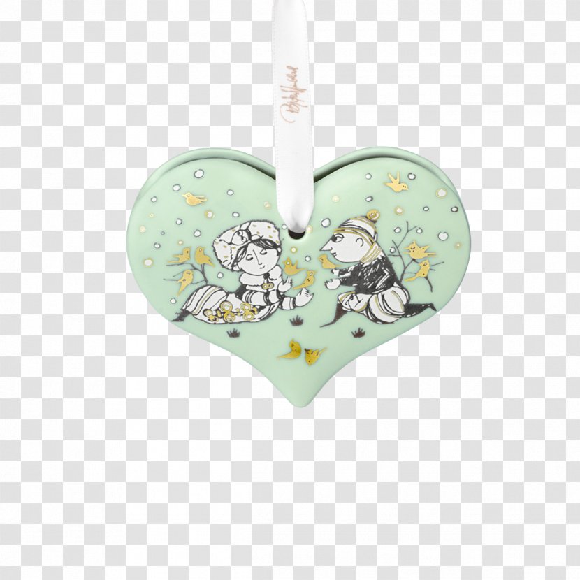 Pleated Christmas Hearts Green Rosendahl Porcelain Julepynt Transparent PNG