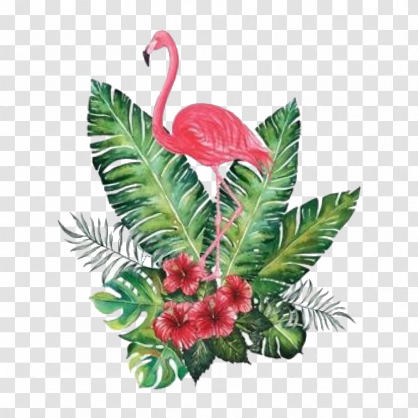 Flamingo Watercolor Painting Design Paper Decorative Arts - Canvas Transparent PNG