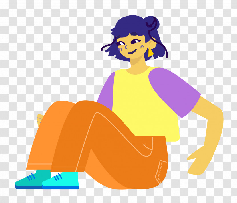 Sitting Sitting On Floor Transparent PNG