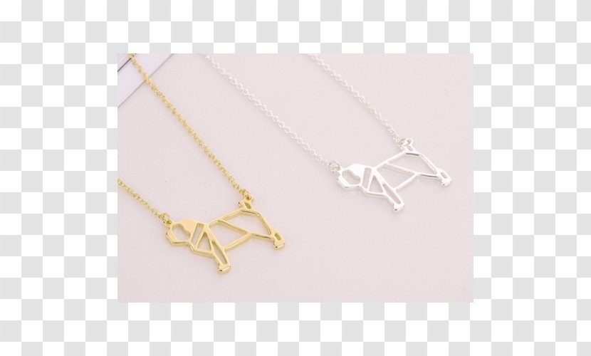 Necklace Charms & Pendants Chain Jewellery Pug - Origami Transparent PNG