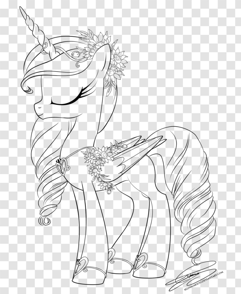 Pony Princess Cadance Celestia Line Art Twilight Sparkle - Cartoon - Galloping Horse Transparent PNG