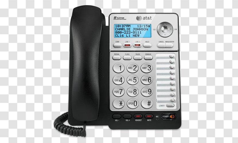 Cordless Telephone Speakerphone AT&T Caller ID - Handset - Atatürk Transparent PNG