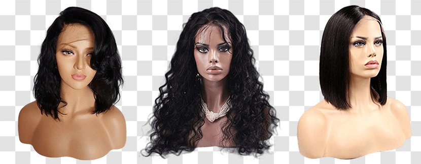 Black Hair Lace Wig Artificial Integrations - Bob Cut - Brown Sugar Wigs Transparent PNG