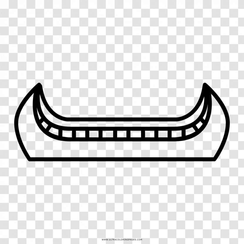Line Art Drawing Coloring Book Canoe Black And White - Auto Part - Canoa Transparent PNG
