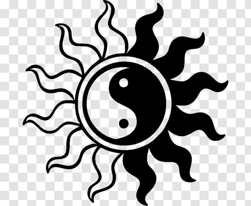 Yin And Yang Symbol Illustration Image Poster - Religious - Chakra Tattoo Wall Decal Transparent PNG