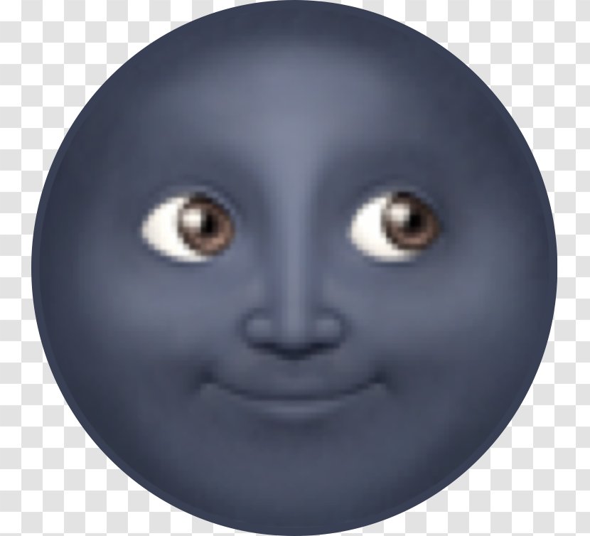 Emoji Black Moon Lunar Phase Full - Snout Transparent PNG
