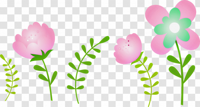 Pink Flower Plant Pedicel Petal Transparent PNG