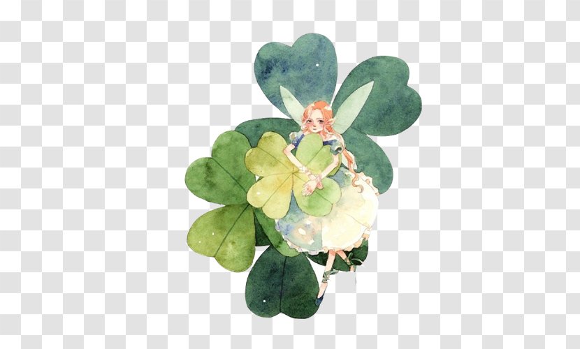 Four-leaf Clover - Flower Fairies - And Fairy Stock Image Transparent PNG