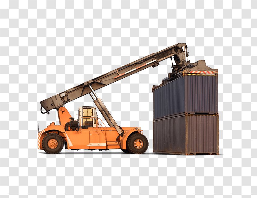 Crane Intermodal Container Freight Transport Reach Stacker Rail - Forklift Transparent PNG