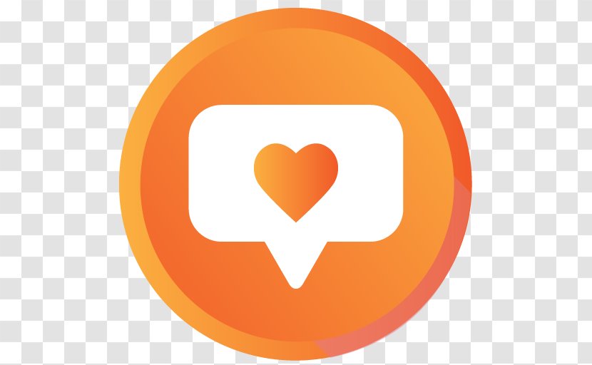Like Button - Orange - Symbol Heart Transparent PNG