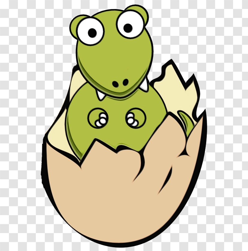 Green Cartoon Clip Art Yellow Frog - Plant Smile Transparent PNG