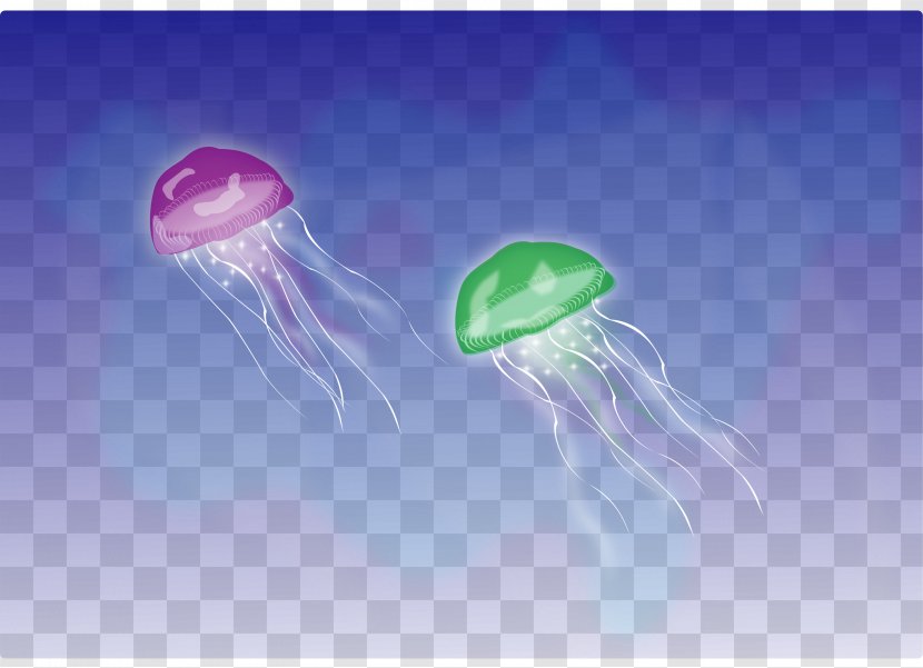 Blue Jellyfish Clip Art Underwater Transparent Png