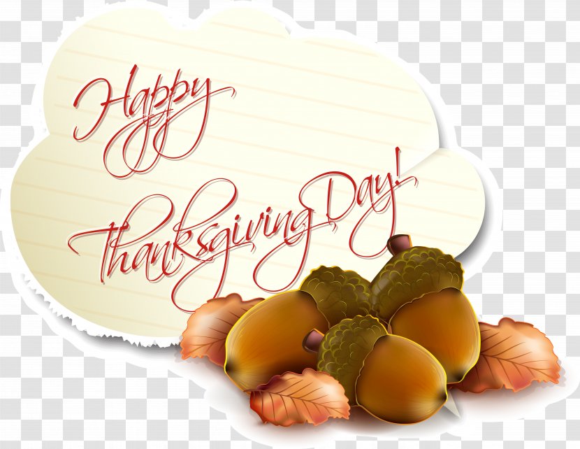 Thanksgiving Birthday Holiday Greeting Card - Acorn Happy Vector Transparent PNG