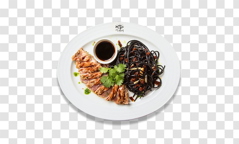 Seafood Asian Cuisine Platter Recipe - Plate - Carne De Peixe Transparent PNG