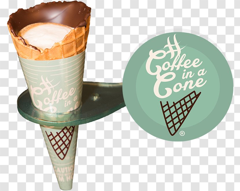 Ice Cream Cones Waffle Coffee Food - Cone Transparent PNG