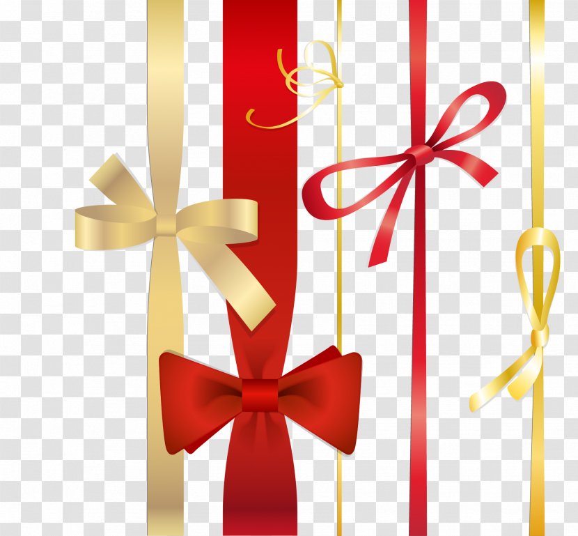 Ribbon Gift Euclidean Vector Stock Illustration - Bow Transparent PNG