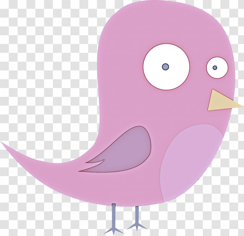 Pink Cartoon Violet Bird Plant - Beak Transparent PNG