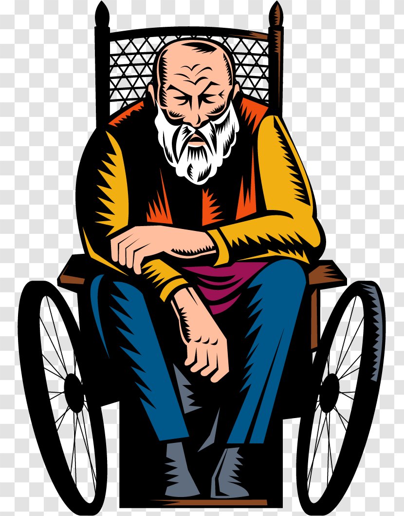 Wheelchair Disability Stock Photography Illustration - Vector Painted Elderly Transparent PNG