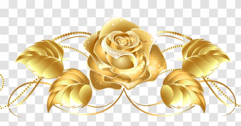 Clip Art Rose Gold Flower Image Transparent PNG