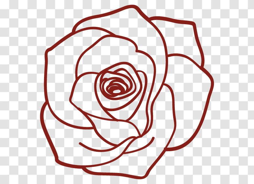 Garden Roses Drawing Illustration Flower - Heart - Silhouette Transparent PNG
