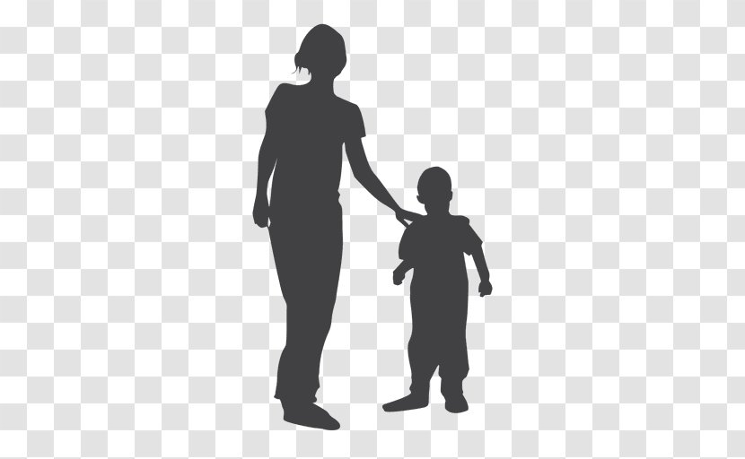 Silhouette Child Mother Son Transparent PNG
