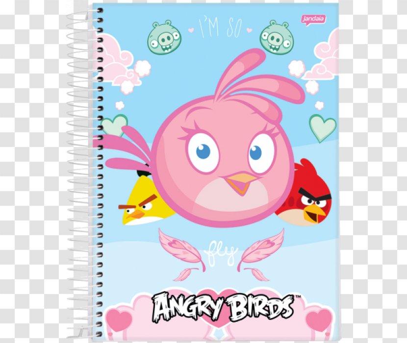 Notebook Paper Caderno Universitário Espiral Capa Dura 1x1 96 Folhas Jandaia Angry Birds - Silhouette - Fundo Azul Color LaptopReal Transparent PNG