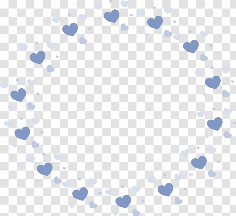 Symmetry Area Pattern - Blue - Love Decoration Title Box Transparent PNG