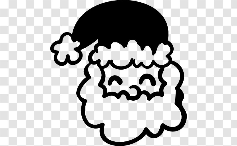 Santa Claus Christmas Clip Art - Black Transparent PNG