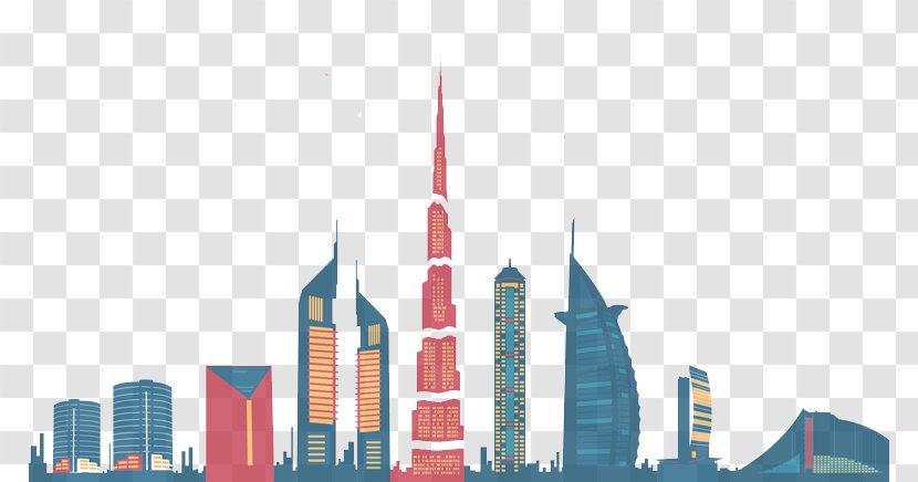Skyline Qinnovation Building Silhouette - Finance - Dubai Tour Transparent PNG
