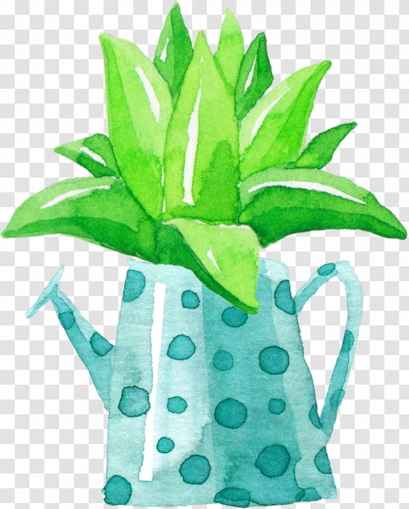 Aloe Vera Euclidean Vector Plant - Houseplant - Hand-painted Potted Transparent PNG