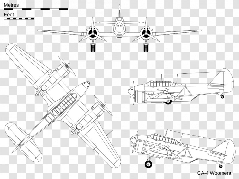 CAC Woomera Aircraft - Hardware Accessory Transparent PNG